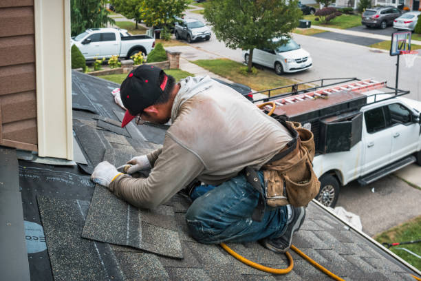 Professional Emergency Roof Repair technician working in Robesonia, PA